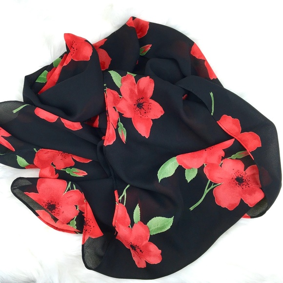 Vintage Accessories - Romantic Floral Scarf (Styling options Included)